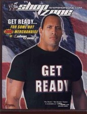 2002 THE ROCK Dwayne Johnson Get Ready T Shirt Promo Trade Ad WWE picture