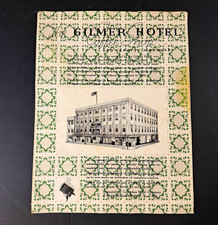 Vintage 1952 Gilmer Hotel Coffee Shop Menu Columbus Mississippi History Rare picture