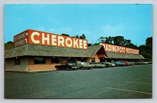 Vintage Cherokee Trading Post Restaurant I-70 Triadelphia WV Postcard picture