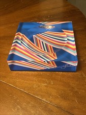 ARTSUGAR Acrylic Block Candy Dish Op Art Signed Chevron Catch All Gina Julian picture