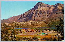 Vintage Canada Postcard Waterton, Lake Townsite showing Mt. Vimy, Alberta picture