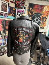 Mötley Crüe Nikki Sixx Vintage 2003 Studded Harley Davidson Jacket M  picture