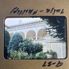 1957 Red Border Philbrook Museum Tulsa Gardens Arches 35mm Slide picture