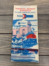 1975 Amtrak Tidewater-Midwest Rail Schedule Timetable Brochure Map picture
