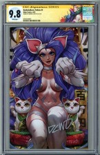 DARKSTALKERS: FELICIA #1 CGC 9.8 SS SIGNED DERRICK CHEW VIRGIN VARIANT A POP 1 picture