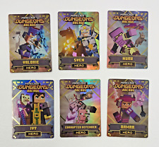 Minecraft Dungeons Arcade Series 3 (Lot of 6 HERO Cards) FOIL Raw Thrills Game picture