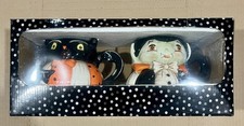 NIB Johanna Parker Vampire & Black Bat Pumpkin Peep Mug Set Halloween OG picture