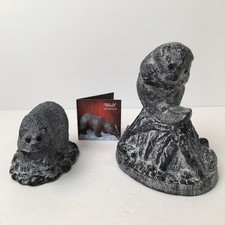 A Wolf Original Soapstone Sculptures Beaver and Bear Lot of 2 picture