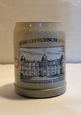Vintage German Mug Stein Burger- Fruhschoppen 1730-1980 0.5l Ev.Kirche Morfelden picture