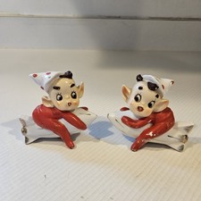 Relco Pixie On Rocket Salt And Pepper Shakers Vintage Mcm See Description picture