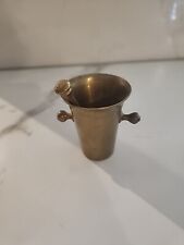 Vintage Brass Mortar & Pestle Mini Metal Decor Made in India  picture