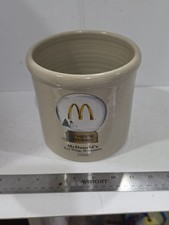 2006 Red Wing Stoneware McDonald's Crock Happy Holidays Snow Globe Red Wing... picture
