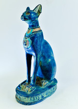 Amazing Old Style Ancient Egyptian Bastet Cat Statue Made in Egypt picture