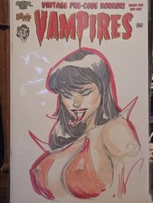 Vampires: Blood Shot #1 Vampirella Sketch By Ale Garza with COA NM+ picture