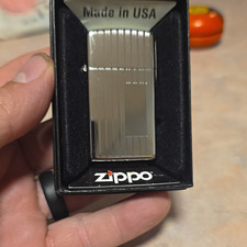 Zippo Slim Polished Metal Lighter NIB picture