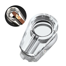 Galiner Clear Cigar Ashtray W/ 1 Slot Holder Crystal Glass Transparent Portable picture