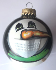 2020Covid Mask Christmas Ornament Vaccine Snowman Ornament- Hand Painted, Glass picture