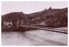 France, Yenne, suspension bridge, vintage print, circa 1900 vintage print print print print print print leg picture