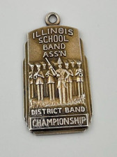 Chicago Illinois School 1942 Band Championship Charm Pendant Sterling Silver picture