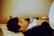 c1970's 35mm Slide Film, Young Man Resting Indoors Portrait Wall Color Photo picture