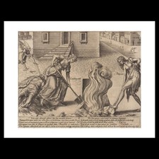 Hendrick Goltzius - Death of the Foolish Litigant (1571) Art Card Print picture