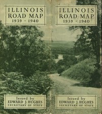 Vintage 1939-40 Illinois Official Road Map - Secretary of State picture