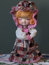 Jolly (Joly) Melodian Doll Music Box Holly Hobby Vibe Vintage Sankyo Japan picture