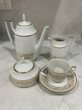 Vintage PIRKEN HAMMER Czechoslovakia “Louise” Gold Tea Set picture