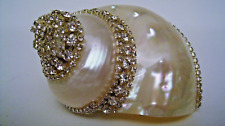 Cristina Ferrare Swarovski Bejeweled Large Seashell Mother of Pearl New Vintage picture