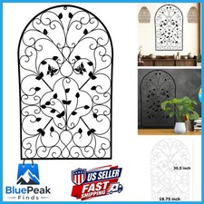 Bellaa 23196 Metal Wall Art 3D Wrought Iron Spanish Arch 31 inch Butterfly picture