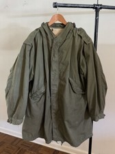 50s Vtg US Army M-1951 Hooded w Frieze Liner FISHTAIL PARKA M / L Shell Military picture