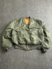 Men's 1969 Alpha Industries USAF L-2B Military Flight Bomber Jacket, Size XL picture