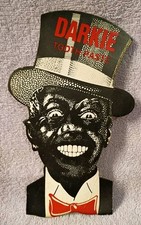 Vintage C. 1930 Darkie Toothpaste Advertising Hand Held Fan Missing Handle picture