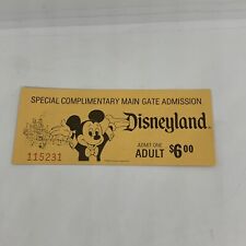 Vintage Disneyland Complimentary Main Gate Admission Ticket picture