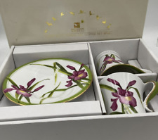 Naremoa Studio Fine Super White Porcelain Coffee Tea Mugs Cups 4 Piece Set Iris picture