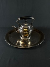 Vintage JOS. HEINRICHS Copper Tilt Tea Pot Hot Water Server with TRAY RARE picture