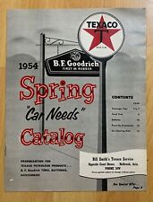 Vintage 1954 Texaco Spring Car Needs Catalog BF Goodrich 11'x8.5
