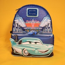 Loungefly Disney Pixar Cars Flo's Cafe Glow-in-the-Dark Mini Backpack NEW picture