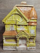 TREASURE CRAFT COOKIE JAR, VICTORIAN HOUSE, YELLOW picture