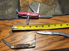 Norwood Lot of 2 Pocketknife/Multi-Tool Red & Brown Handles Stainless 1994 picture