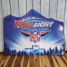Vintage Coors Lights Official Beer Sponsor NFL Metal Sign 26x20 2007 Breweriana picture