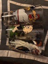 Vintage 1976 Pepsi Looney Tunes Glasses Lot of 4 Taz Sylvester Foghorn Wile E picture