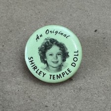 Vintage Original Doll Shirley Temple Pinback Button picture