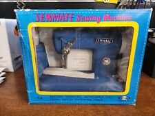 Daishin battery operated Sewmate Sewing Machine vintage in orig box No 6610 blue picture
