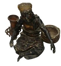 Antique Seated Gypsy Merchant  Cold Painted Spelter Sculpture picture