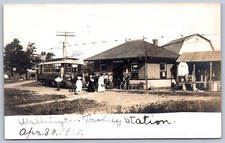 K11/ Wallington New York RPPC Postcard Trolley Station Depot Sodus Point 278 picture
