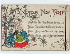 Postcard A Joyous N. Year Greeting Card Embossed Card picture