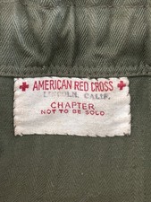 VTG WW2 American Red Cross Made US Army Ditty Bag. Green Organizer Pouch. Medic picture
