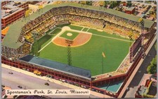 c1940s ST. LOUIS CARDINALS Baseball LINEN Postcard 