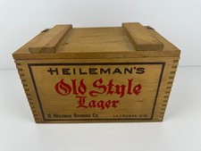 Vintage Heileman's Old Style Lager Wood Crate Excellent Condition picture
